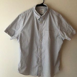 White plaid button down
